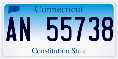 CT license plate AN55738