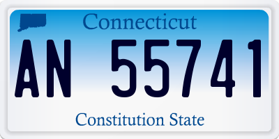 CT license plate AN55741