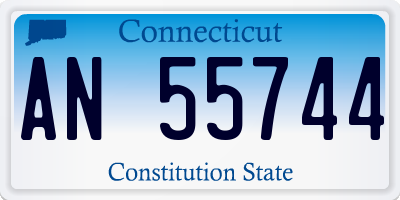 CT license plate AN55744