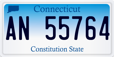 CT license plate AN55764