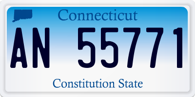 CT license plate AN55771