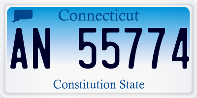 CT license plate AN55774