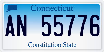 CT license plate AN55776