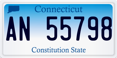 CT license plate AN55798