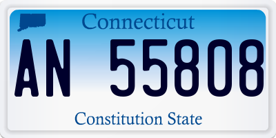 CT license plate AN55808