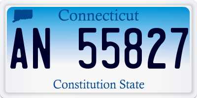 CT license plate AN55827