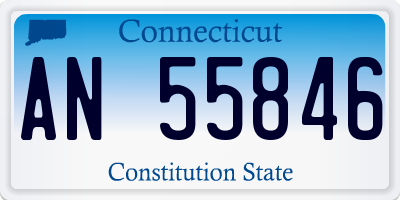 CT license plate AN55846