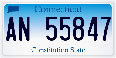 CT license plate AN55847