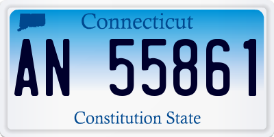CT license plate AN55861