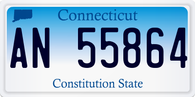 CT license plate AN55864