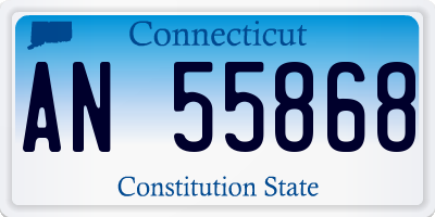 CT license plate AN55868