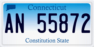 CT license plate AN55872