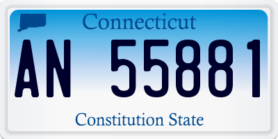 CT license plate AN55881