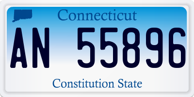 CT license plate AN55896