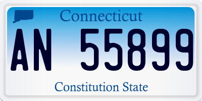 CT license plate AN55899