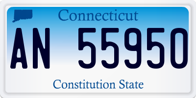 CT license plate AN55950