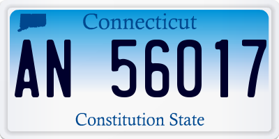 CT license plate AN56017