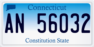CT license plate AN56032
