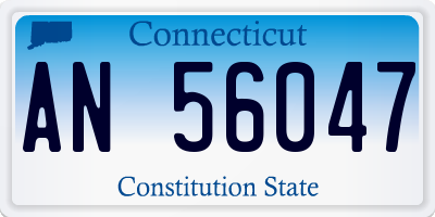 CT license plate AN56047