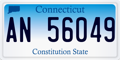CT license plate AN56049