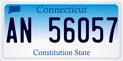 CT license plate AN56057
