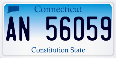 CT license plate AN56059