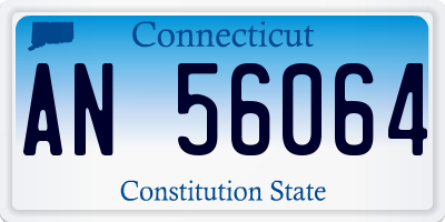 CT license plate AN56064