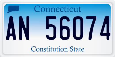 CT license plate AN56074