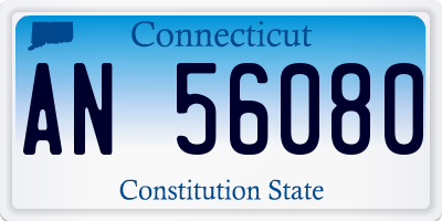 CT license plate AN56080