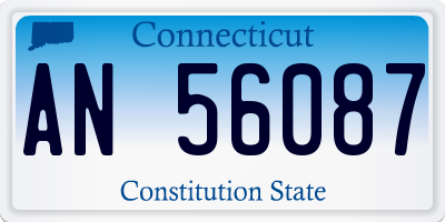 CT license plate AN56087
