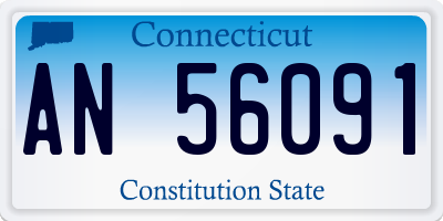 CT license plate AN56091