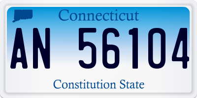 CT license plate AN56104