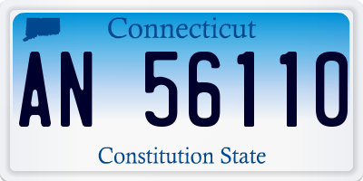 CT license plate AN56110