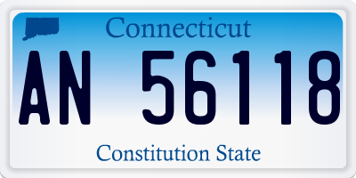 CT license plate AN56118