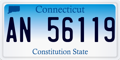 CT license plate AN56119