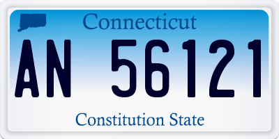 CT license plate AN56121
