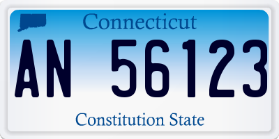CT license plate AN56123