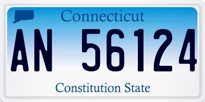 CT license plate AN56124