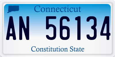 CT license plate AN56134