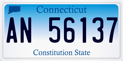 CT license plate AN56137