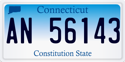 CT license plate AN56143
