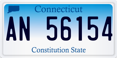 CT license plate AN56154