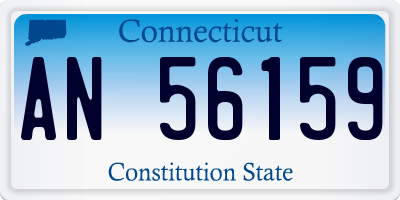 CT license plate AN56159