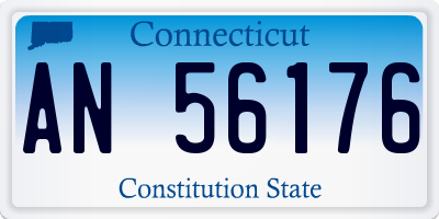 CT license plate AN56176