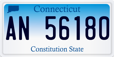 CT license plate AN56180