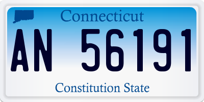 CT license plate AN56191