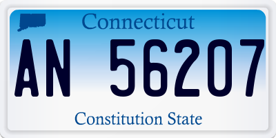 CT license plate AN56207