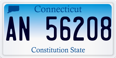 CT license plate AN56208
