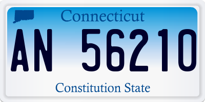 CT license plate AN56210