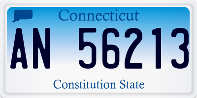 CT license plate AN56213